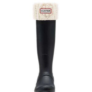 Hunter 6stich cable sock inserts in white - Medium